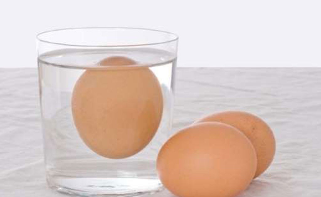 Bỏ trứng vào nước để nhận biết trứng còn tươi và trứng qua giai đoạn tươi